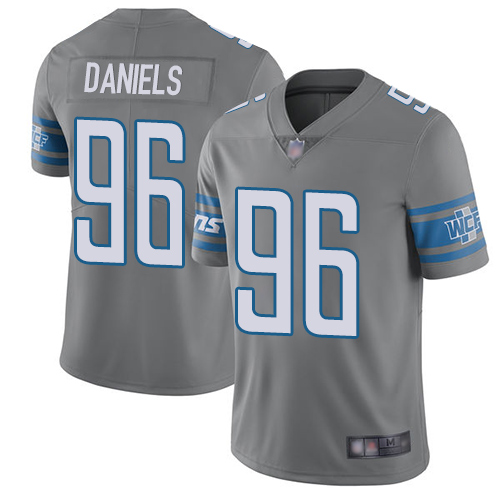 Detroit Lions Limited Steel Men Mike Daniels Jersey NFL Football #96 Rush Vapor Untouchable